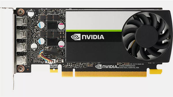 NVIDIA Quadro T1000開賣:支持4個4K顯示輸出 游戲性能等同GTX 1650