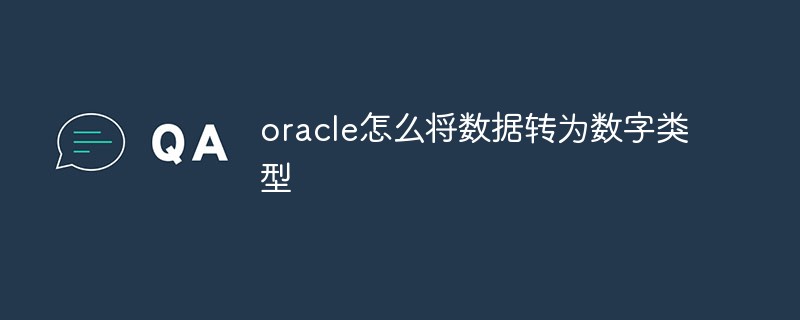 oracle怎么將數(shù)據(jù)轉(zhuǎn)為數(shù)字類型
