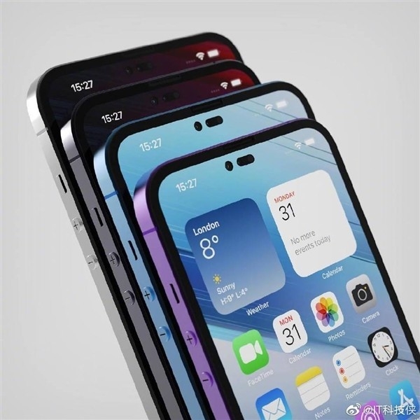 iPhone 14系列最新渲染圖來(lái)襲:挖孔又有變化 看完放心了