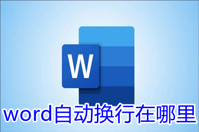 word自動換行在哪里 word自動換行的設置方法介紹