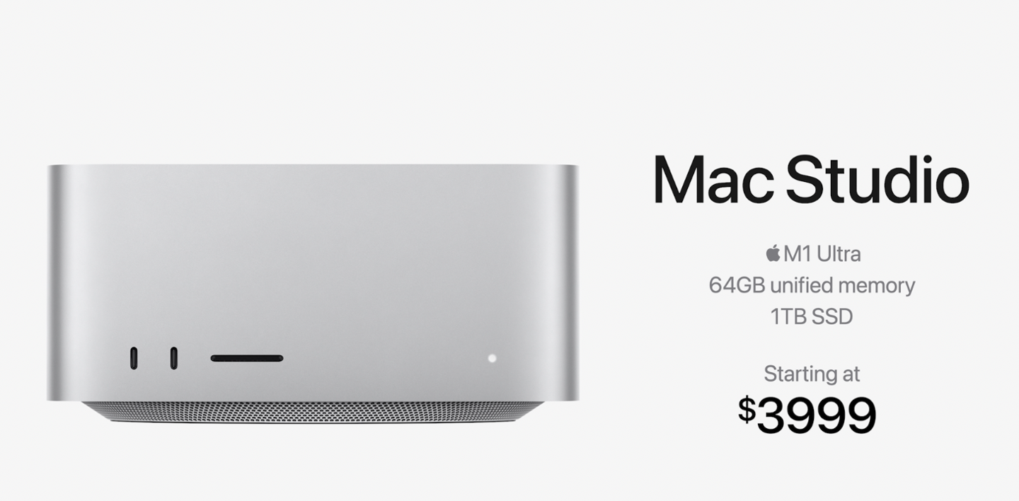 14999 元起，蘋果 Mac Studio 發(fā)布：搭載 M1 Max / Ultra，性能超 Mac Pro