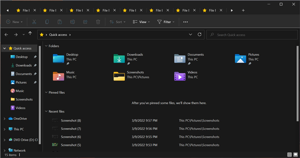 微軟新版Win11 dev 22572發(fā)布：資源管理器終于支持多標(biāo)簽頁了！