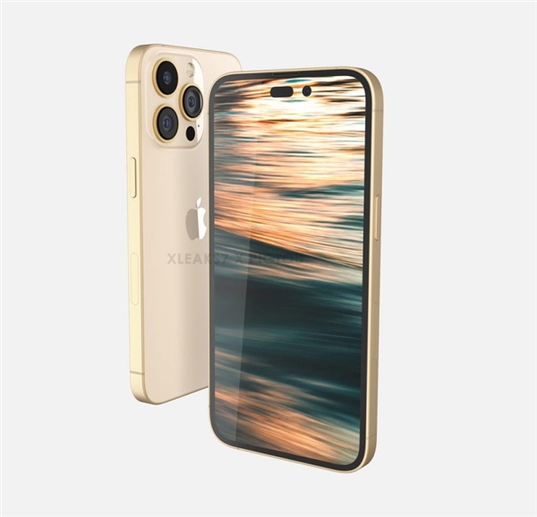 iPhone 14 Pro超清概念圖曝光：獨特挖孔屏、“土豪金”回歸