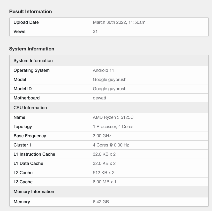 AMD 新款 R3 5125C 處理器曝光：4 核 3GHz，專為 Chromebook 設計