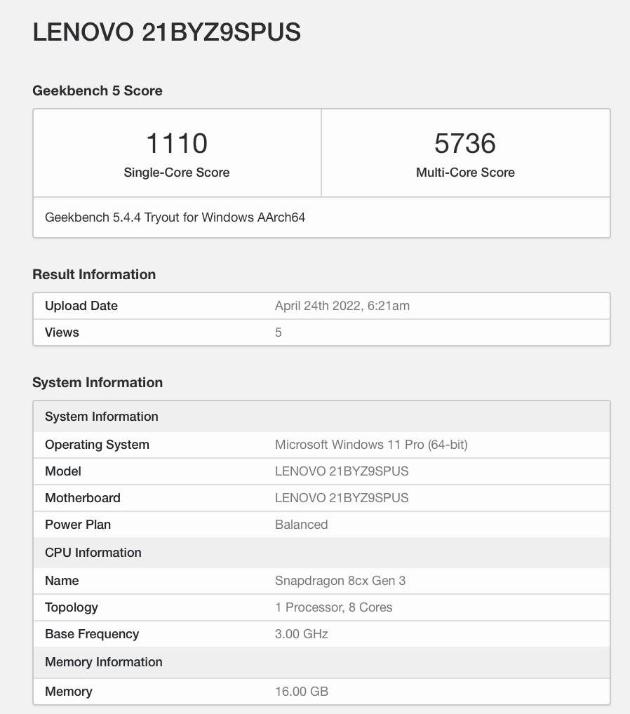 聯(lián)想全新 ThinkPad X13s 跑分曝光，搭載高通驍龍 8cx Gen3