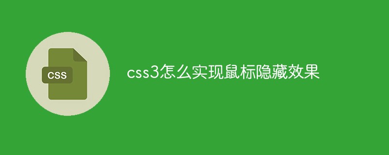 css3怎么實(shí)現(xiàn)鼠標(biāo)隱藏效果