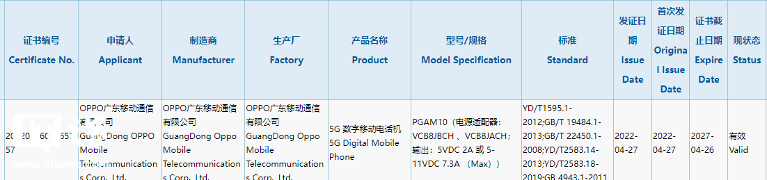 OPPO 新機通過 3C 認(rèn)證入網(wǎng)，消息稱其為 Reno8，搭載新一代驍龍 7
