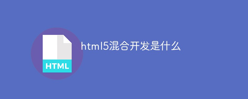 html5混合開發(fā)是什么