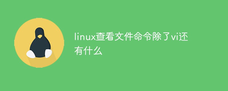 linux查看文件命令除了vi還有什么
