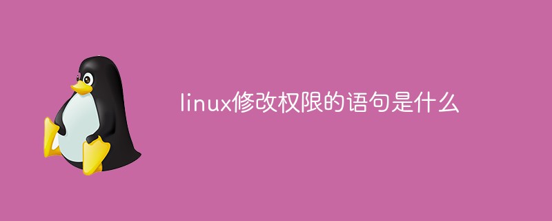 linux修改權(quán)限的語句是什么