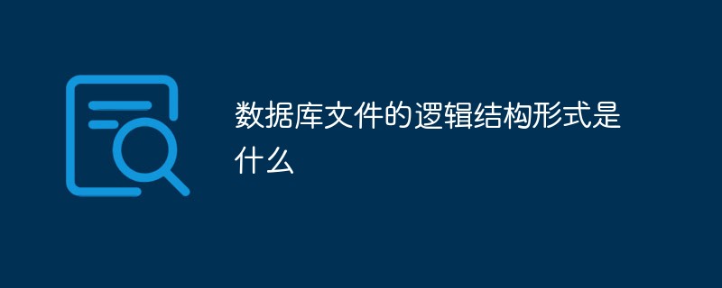 數(shù)據(jù)庫文件的邏輯結(jié)構(gòu)形式是什么