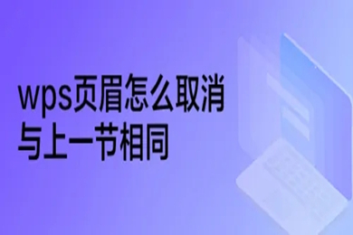 wps頁眉怎么取消與上一節(jié)相同 wps設(shè)置不同頁眉的方法介紹
