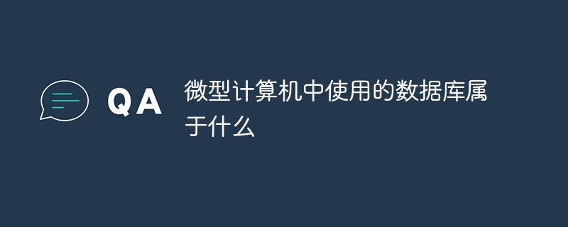 微型計算機中使用的數(shù)據(jù)庫屬于什么