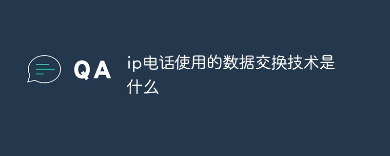 ip電話使用的數(shù)據(jù)交換技術(shù)是什么