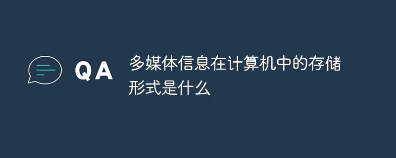 多媒體信息在計算機中的存儲形式是什么