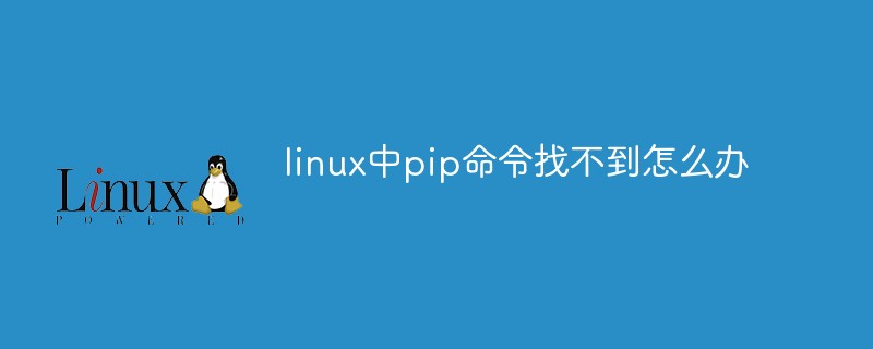 linux中pip命令找不到怎么辦