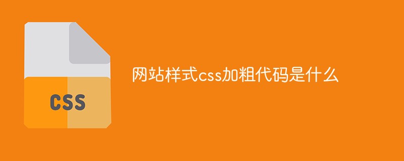 網(wǎng)站樣式css加粗代碼是什么