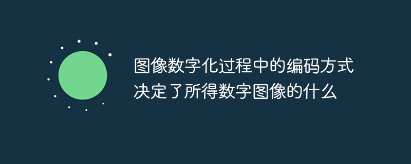 圖像數(shù)字化過(guò)程中的編碼方式?jīng)Q定了所得數(shù)字圖像的什么