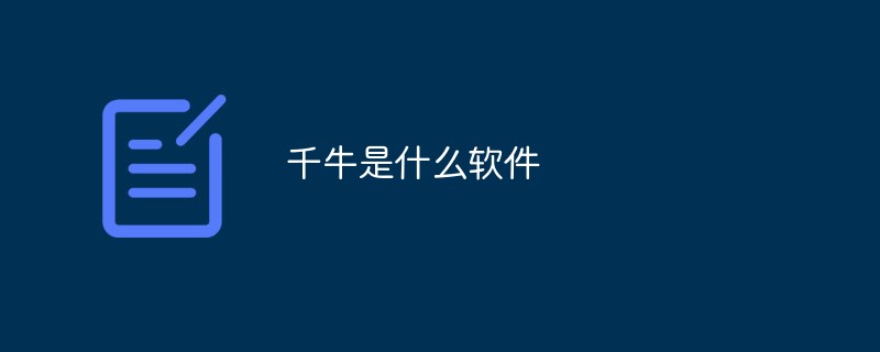 千牛是什么軟件