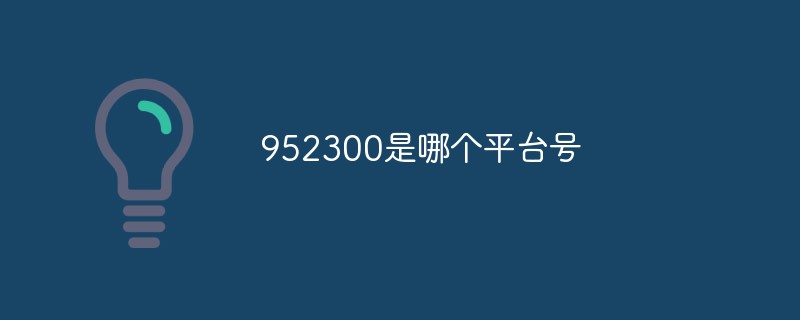 952300是哪個(gè)平臺(tái)號(hào)