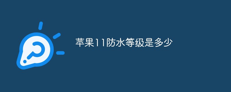 蘋(píng)果11防水等級(jí)是多少