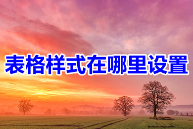 表格樣式在哪里設(shè)置 excel和wps表格樣式的設(shè)置方法介紹