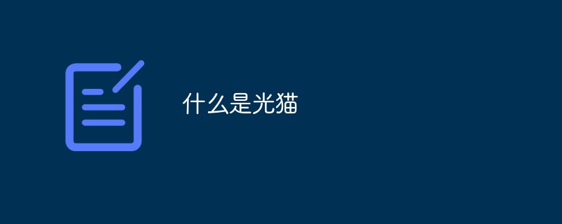 什么是光貓