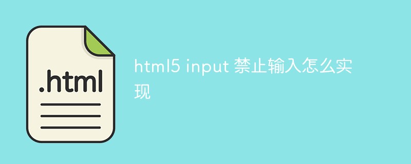 html5 input 禁止輸入怎么實(shí)現(xiàn)
