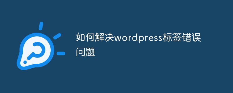 如何解決wordpress標簽錯誤問題