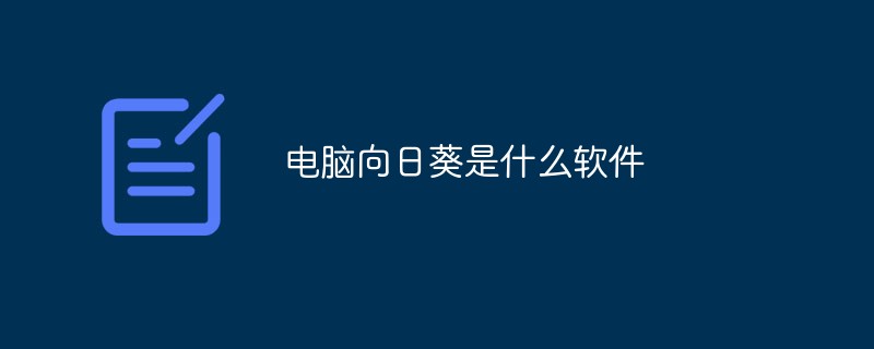 電腦向日葵是什么軟件