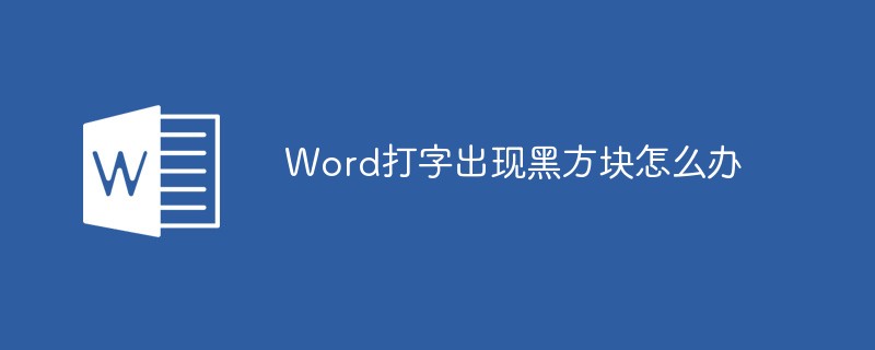 Word打字出現(xiàn)黑方塊怎么辦