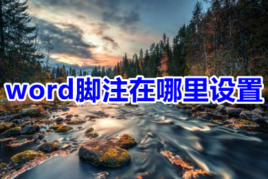 word腳注在哪里設置 word腳注設置方法介紹