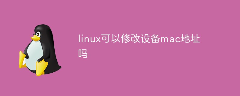 linux可以修改設(shè)備mac地址嗎