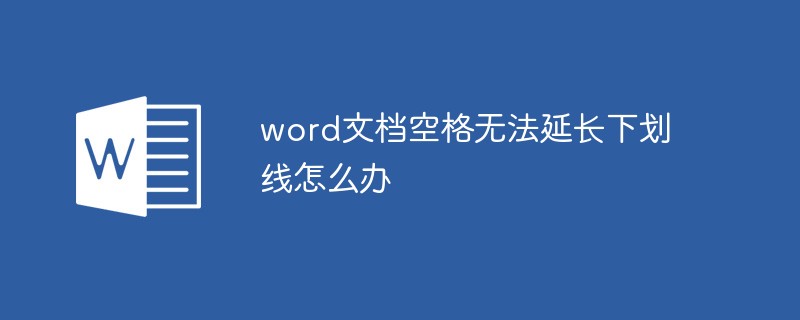 word文檔空格無(wú)法延長(zhǎng)下劃線怎么辦
